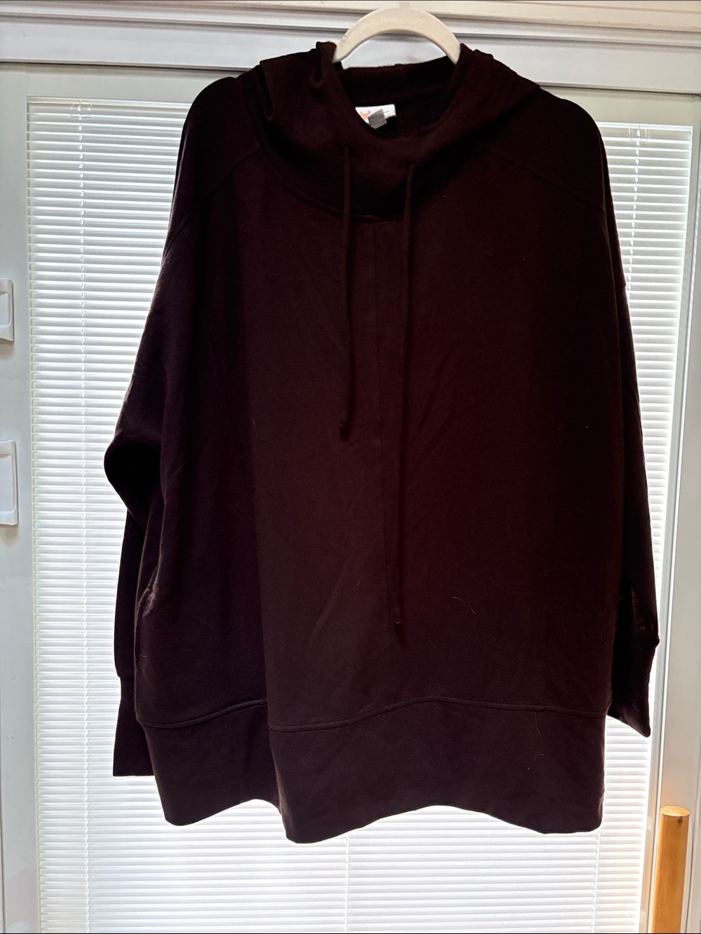 LuLaRoe Regan Hoodie Sweatshirt - Dark Brown, NWOT